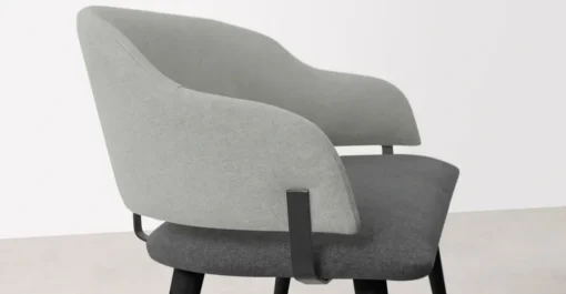 Banco para comedor Neilson – Gris granizo y negro