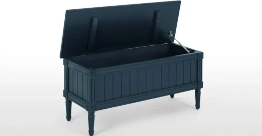 Banco para recibidor vintage Bourbon – Azul oscuro