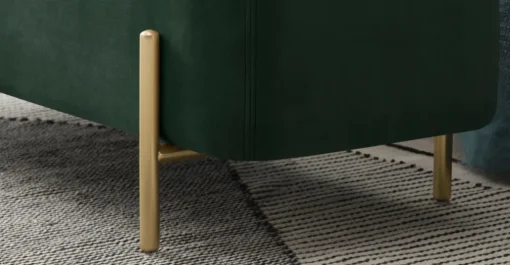 Banco tapizado con almacenaje Asare – Verde Pino