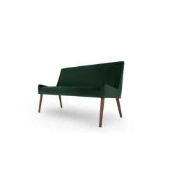 Banco tapizado Higgs – Terciopelo verde pino