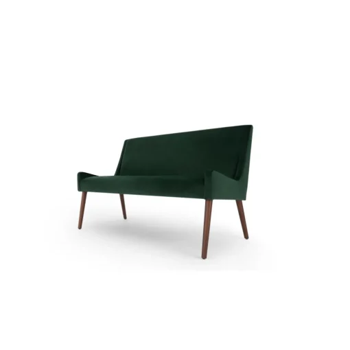 Banco tapizado Higgs – Terciopelo verde pino