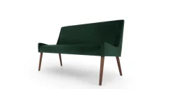 Banco tapizado Higgs – Terciopelo verde pino