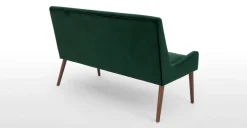 Banco tapizado Higgs – Terciopelo verde pino