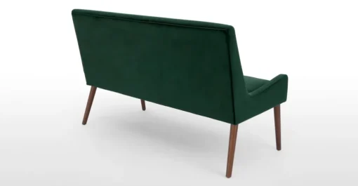 Banco tapizado Higgs – Terciopelo verde pino