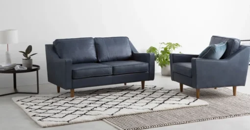 Butaca Dallas – Cuero Premium Azul Medianoche