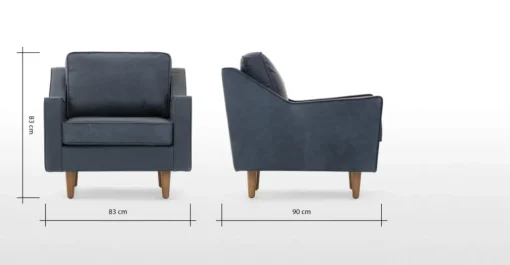 Butaca Dallas – Cuero Premium Azul Medianoche