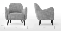 Butaca Davis – Gris Plomo
