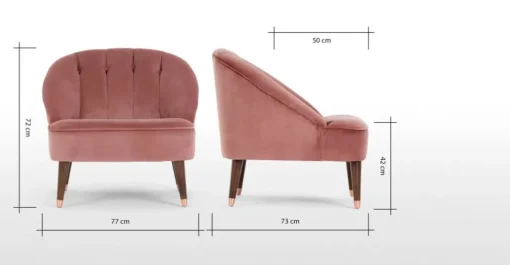 Butaca Margot – Rosa Envejecido