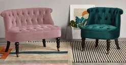 Butaca para 2 Bouji – Rosa Empolvado