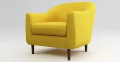 Butaca Tubby – Amarillo Retro