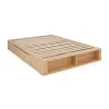 Cama con Plataforma y Almacenamiento Kano – Natural