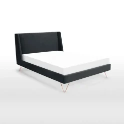 Cama Elona – Terciopelo Gris Antracita