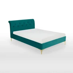 Cama Europea Linnell – Terciopleo Azul Espuma de Mar