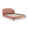 Cama Europea Margot – Terciopelo Rosa Palo