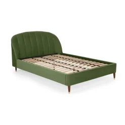 Cama Europea Margot – Terciopelo Verde Prado