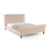 Cama Europea Orkney – Terciopelo Beige