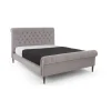Cama Europea Orkney – Terciopelo Gris Lechuza