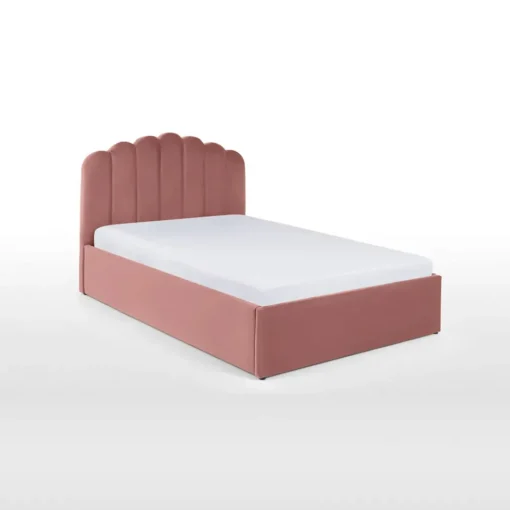 Cama Europea Otomana Delia – Terciopelo Rosa