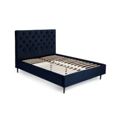 Cama Europea Skye – Terciopelo Azul Real