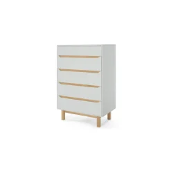 Cómoda Alta Jayden – Gris y Roble