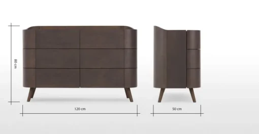 Cómoda Ancha Ada – Roble Oscuro