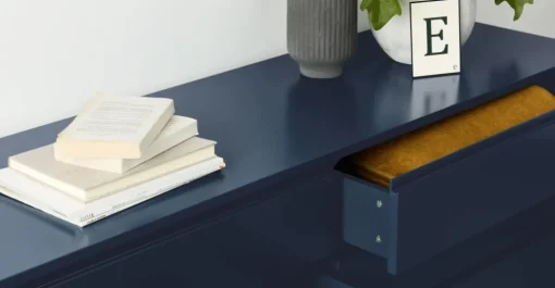 Cómoda Ancha Elona – Azul y Cobre
