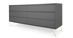 Cómoda Ancha Elona – Gris Carbón