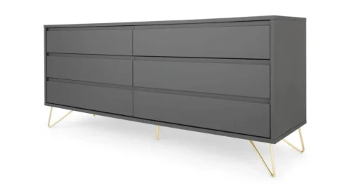 Cómoda Ancha Elona – Gris Carbón