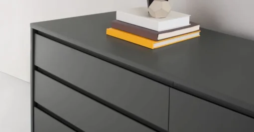 Cómoda Ancha Elona – Gris Carbón