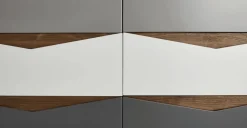Cómoda Ancha Louis – Nogal y Gris Carbón
