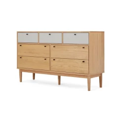 Cómoda Ancha Multi Campton – Roble & Gris