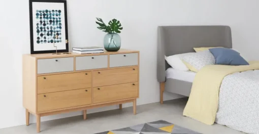 Cómoda Ancha Multi Campton – Roble & Gris