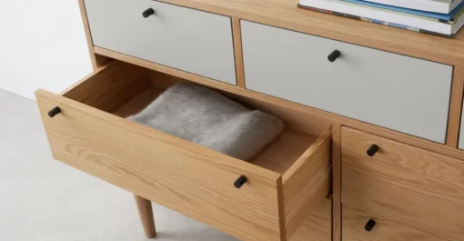 Cómoda Ancha Multi Campton – Roble & Gris