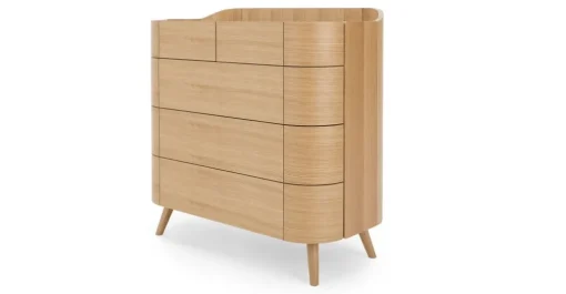 Cómoda con 5 Cajones Ada – Roble