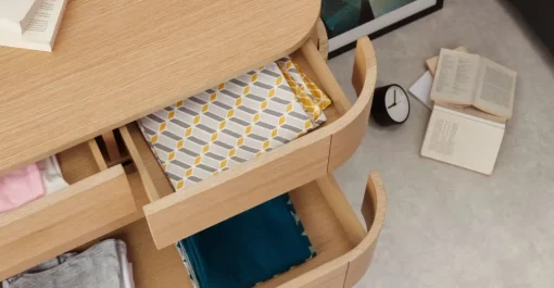 Cómoda con 5 Cajones Ada – Roble