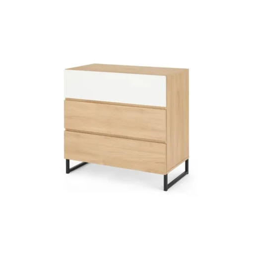 Cómoda Hopkins – Efecto Roble y Blanco