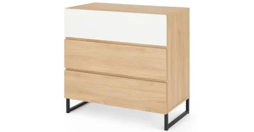 Cómoda Hopkins – Efecto Roble y Blanco
