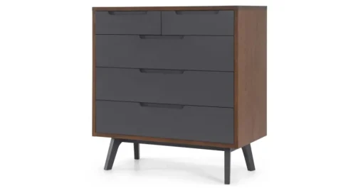 Cómoda Jenson – Roble Oscuro y Gris