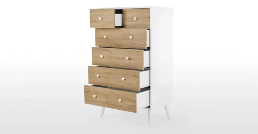 Cómoda Larsen – Efecto Roble & Blanco