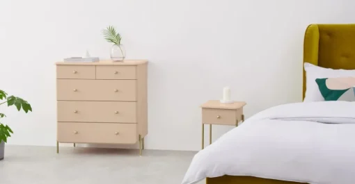 Cómoda Maddie – Rosa y Dorado