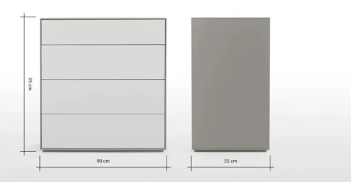 Cómoda Stretto – Tonos Gris