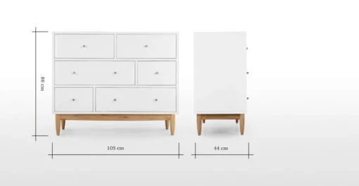 Cómoda Willow – Roble y Blanco