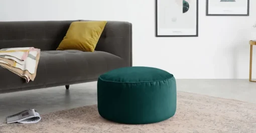 Cojín de Suelo de Terciopelo Lux – Verde