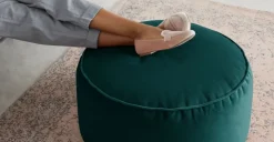 Cojín de Suelo de Terciopelo Lux – Verde