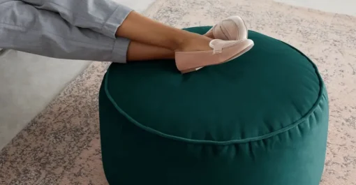 Cojín de Suelo de Terciopelo Lux – Verde