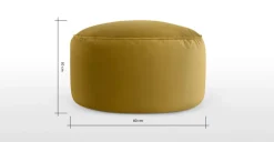 Cojín de Suelo de Terciopelo Lux – Dorado Vintage.