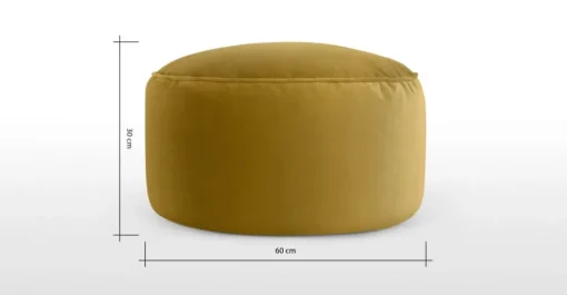 Cojín de Suelo de Terciopelo Lux – Dorado Vintage.