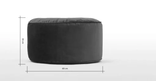 Cojín de Suelo de Terciopelo Lux – Gris