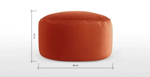 Cojín de Suelo de Terciopelo Lux – Naranja
