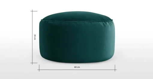 Cojín de Suelo de Terciopelo Lux – Verde